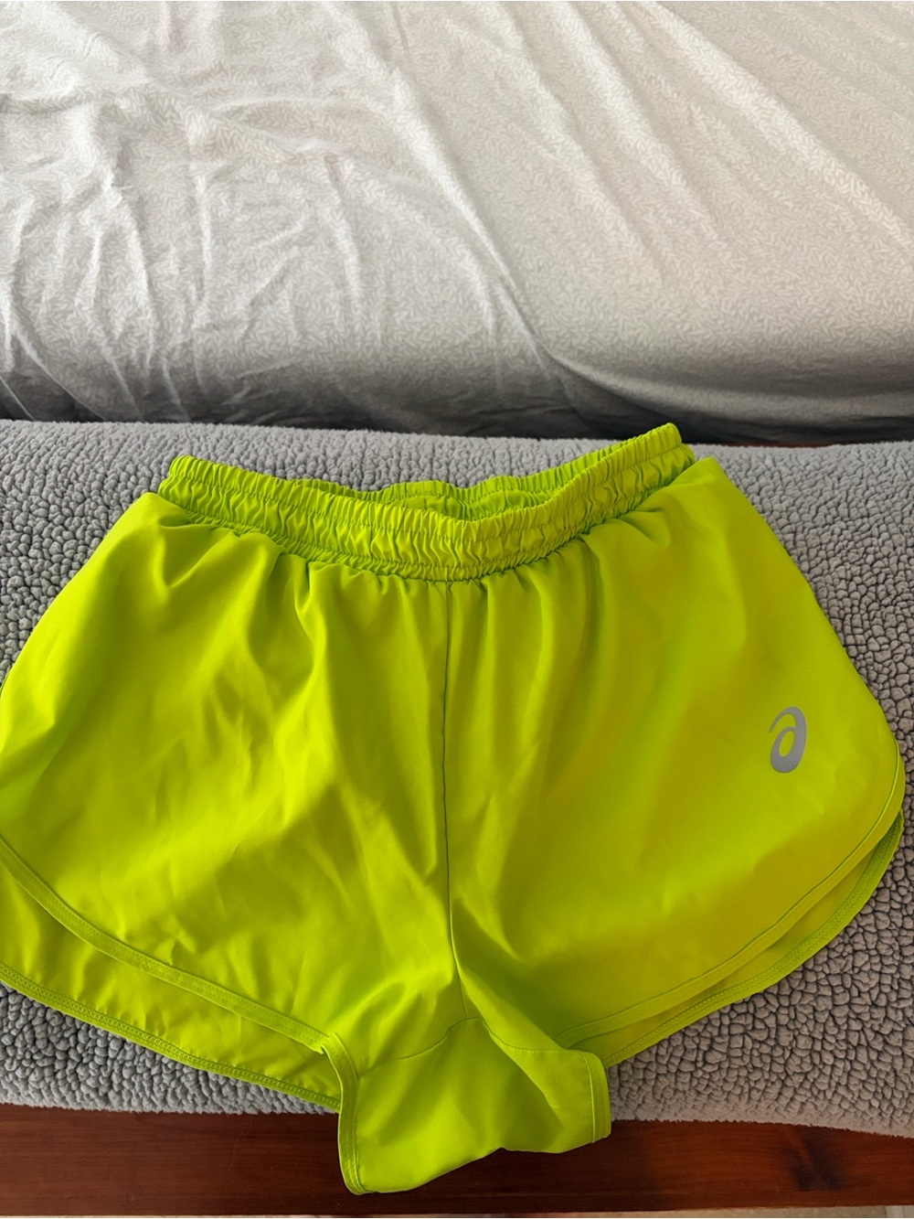 Asics Neon Lime Men's Athletic Running Shorts